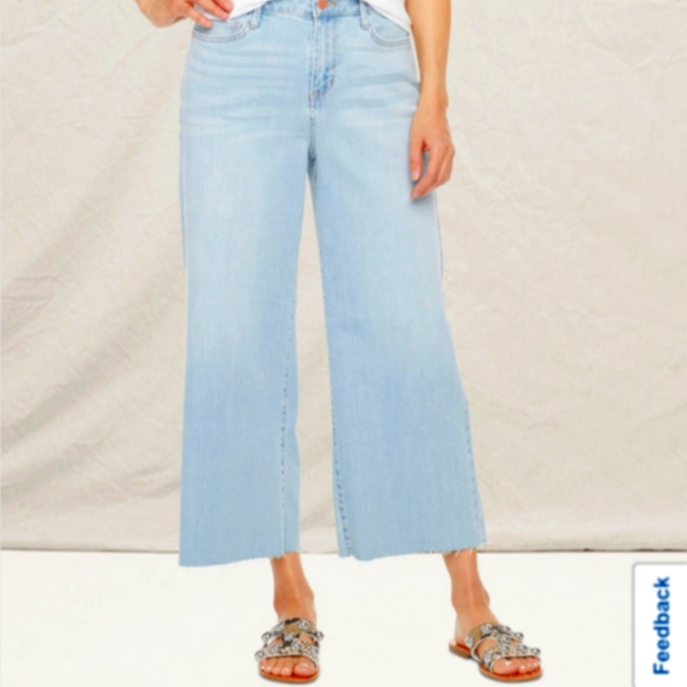 Cropped Wide Leg Jeans